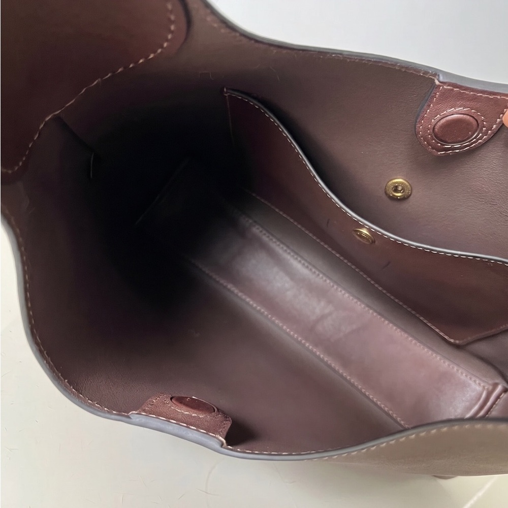 New Coach Brooklyn 28 Hobo Bag Natural Grain Leather - Picture 3 of 7